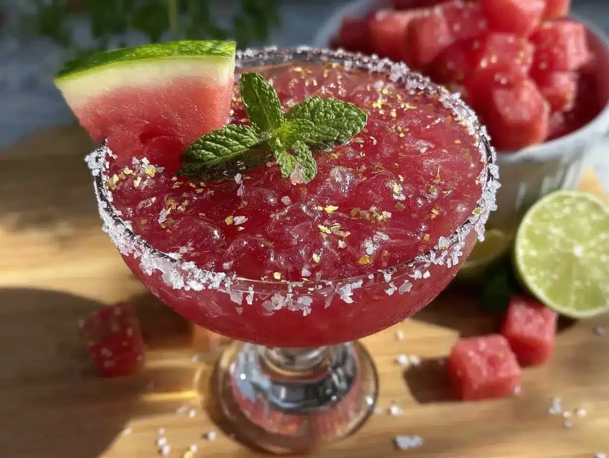 fresh watermelon margarita preparation steps