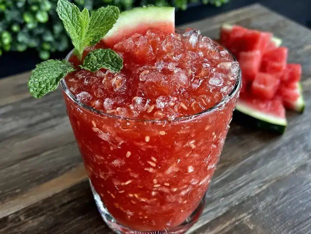 fresh watermelon slushie - featured image
