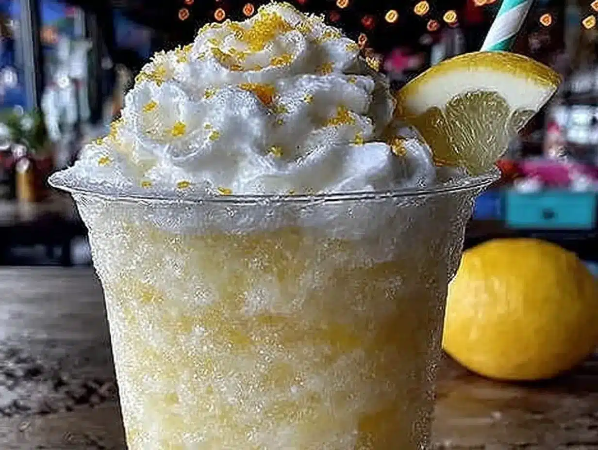 frozen lemonade slushie preparation steps