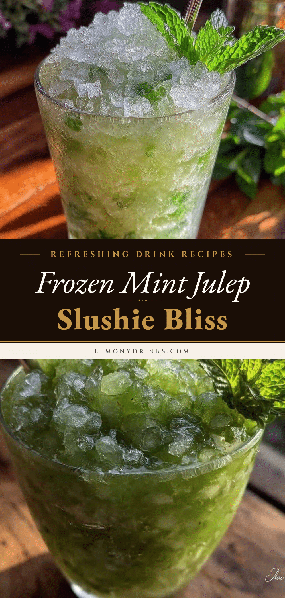 frozen mint julep slushie recipe