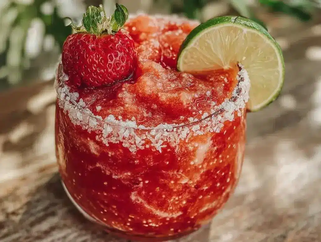 frozen strawberry margarita - featured image
