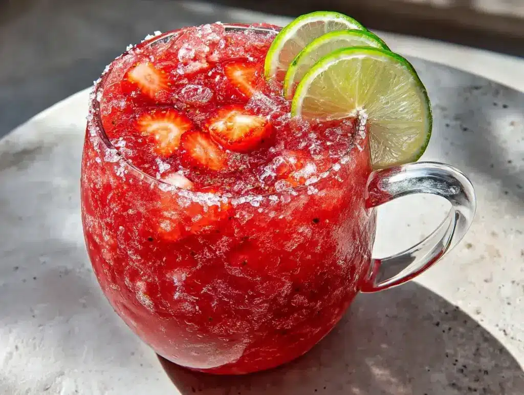 frozen strawberry margarita pitcher - featured image