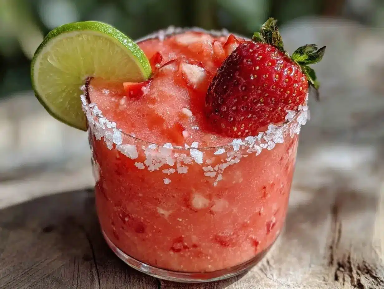 frozen strawberry margarita preparation steps