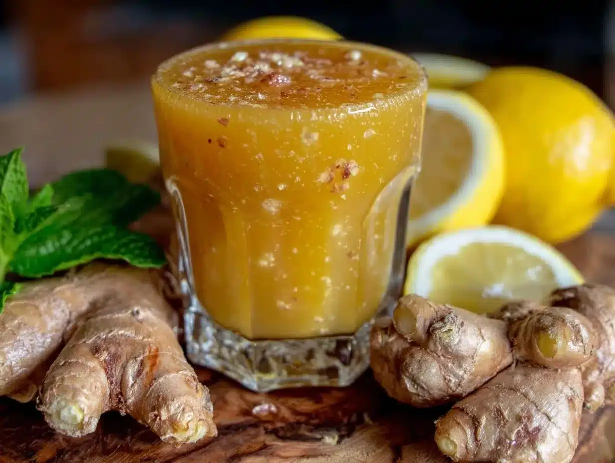 healthy ginger shot preparation steps