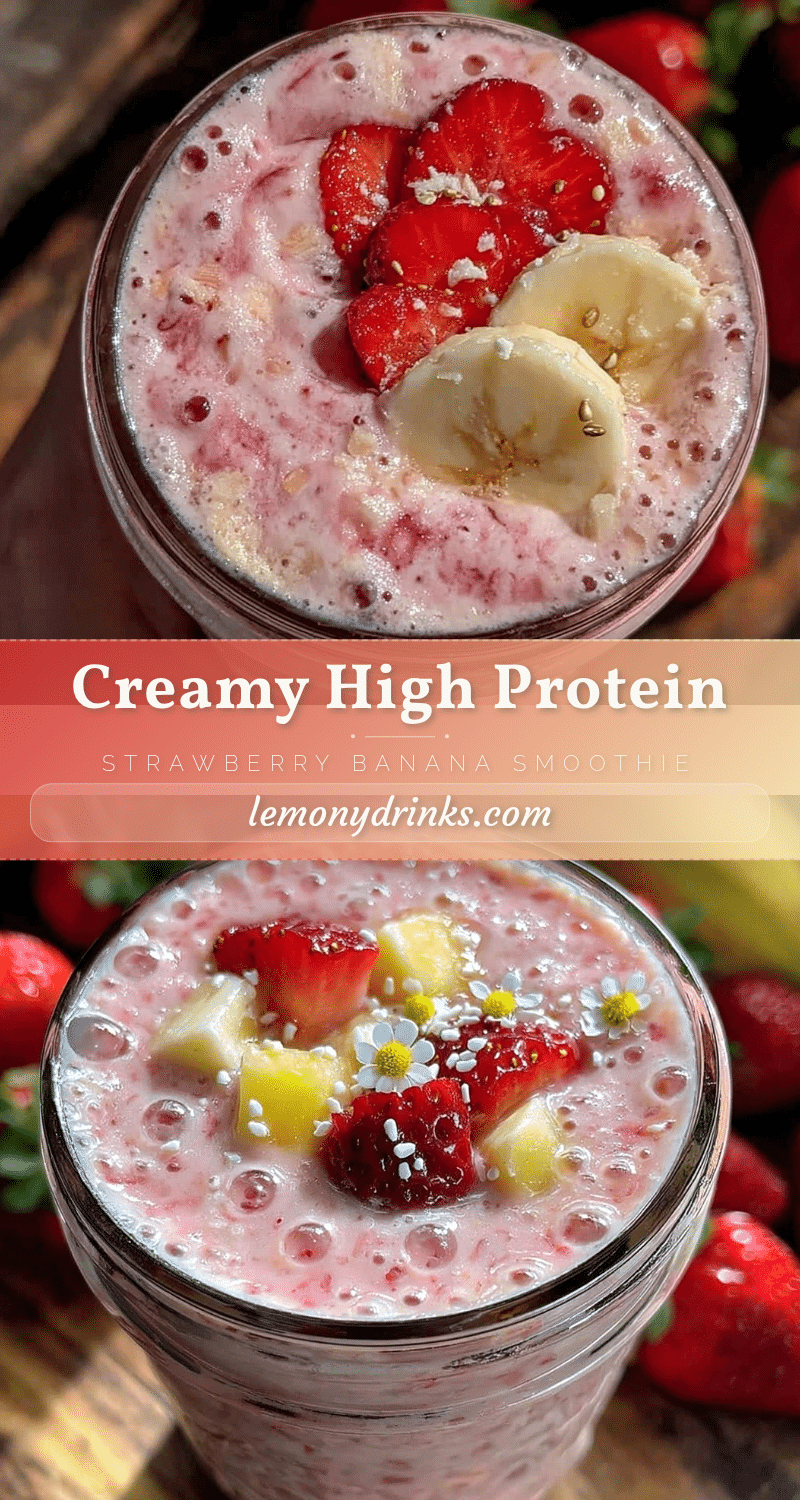 high protein strawberry banana smoothie recipe