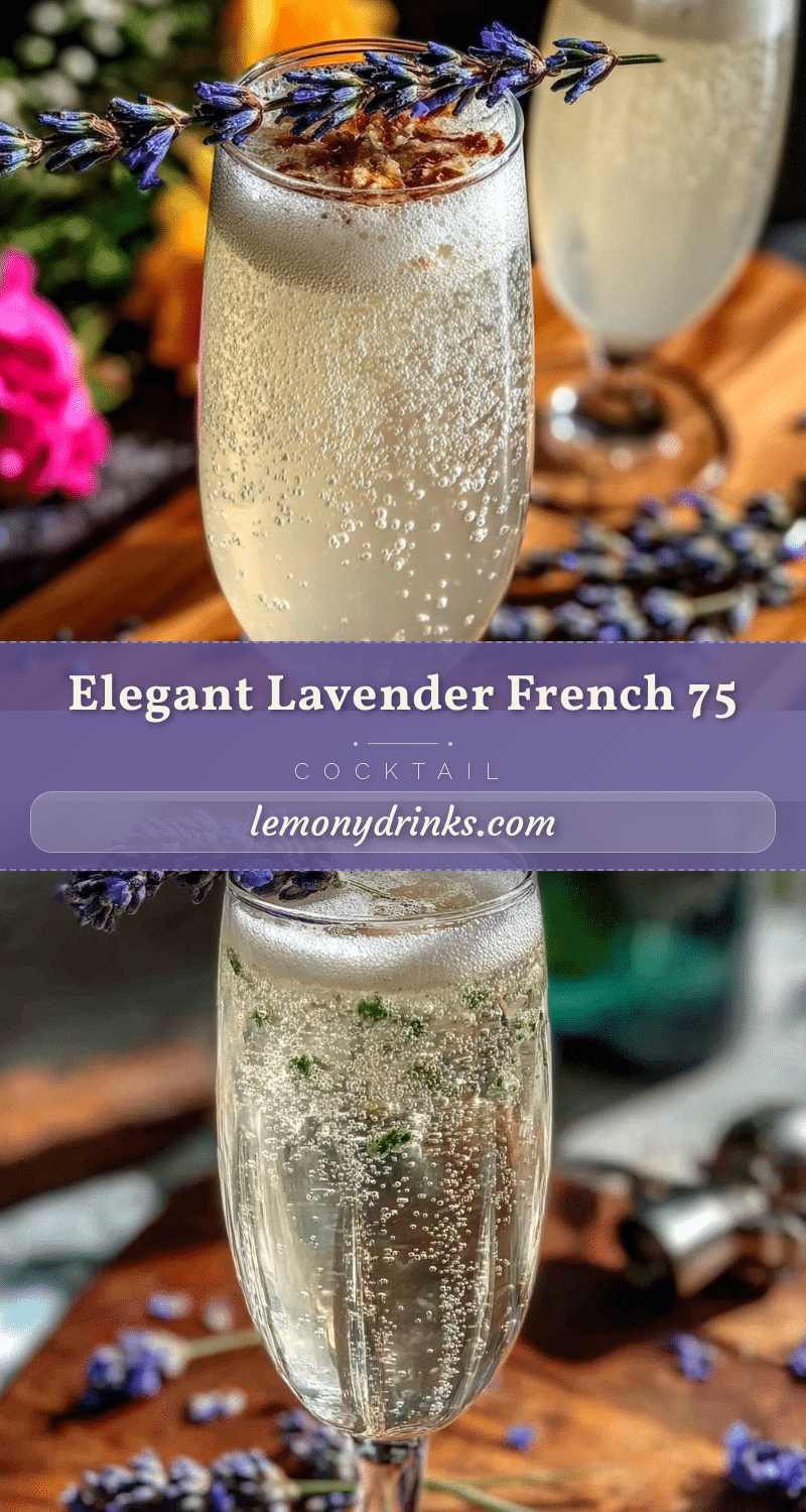 lavender French 75 cocktail recipe