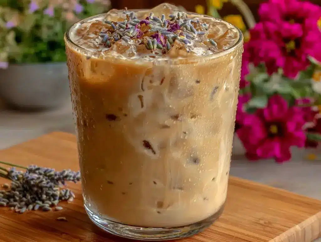 lavender oat milk latte - featured image