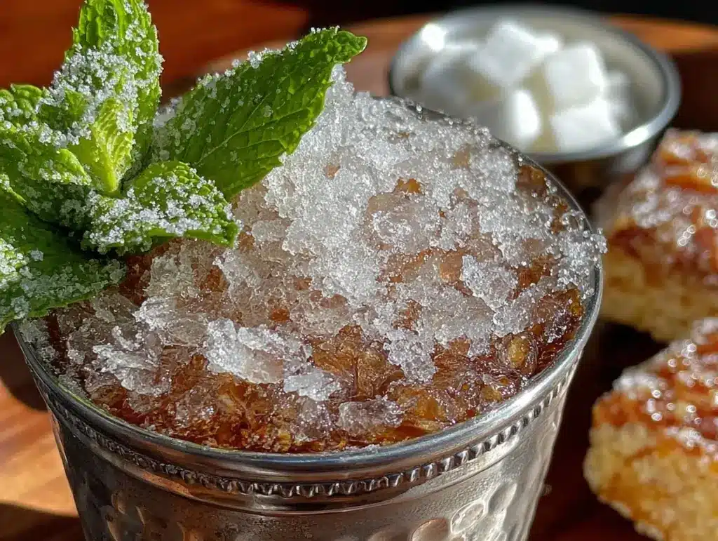 mint julep bourbon cocktail - featured image