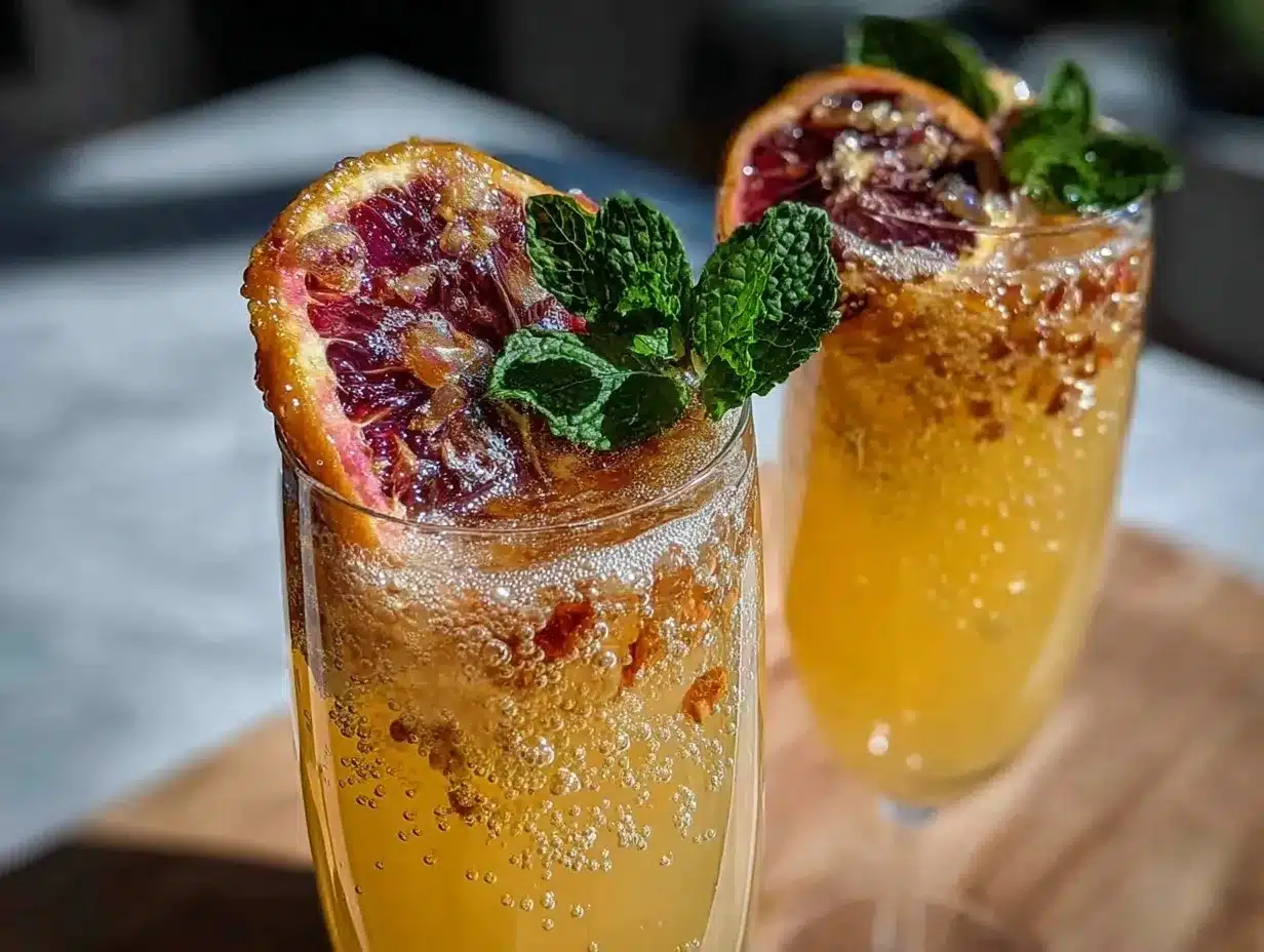 non-alcoholic mimosa mocktail preparation steps