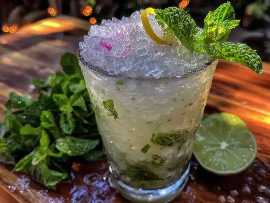 non-alcoholic mint julep mocktail recipe - featured image