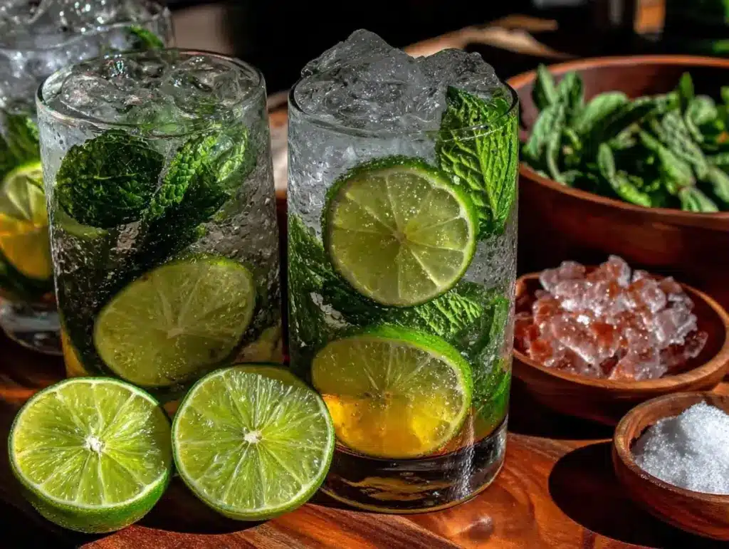 non alcoholic mojito bar setup - featured image
