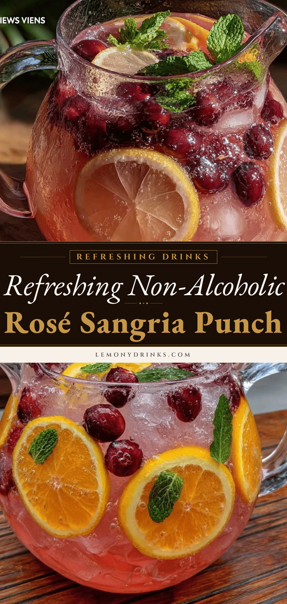 non alcoholic rosé sangria punch recipe