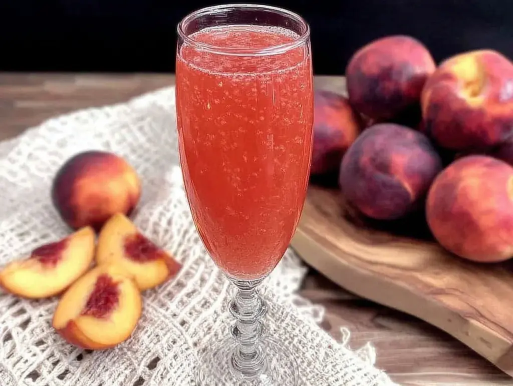peach bellini recipe - featured image