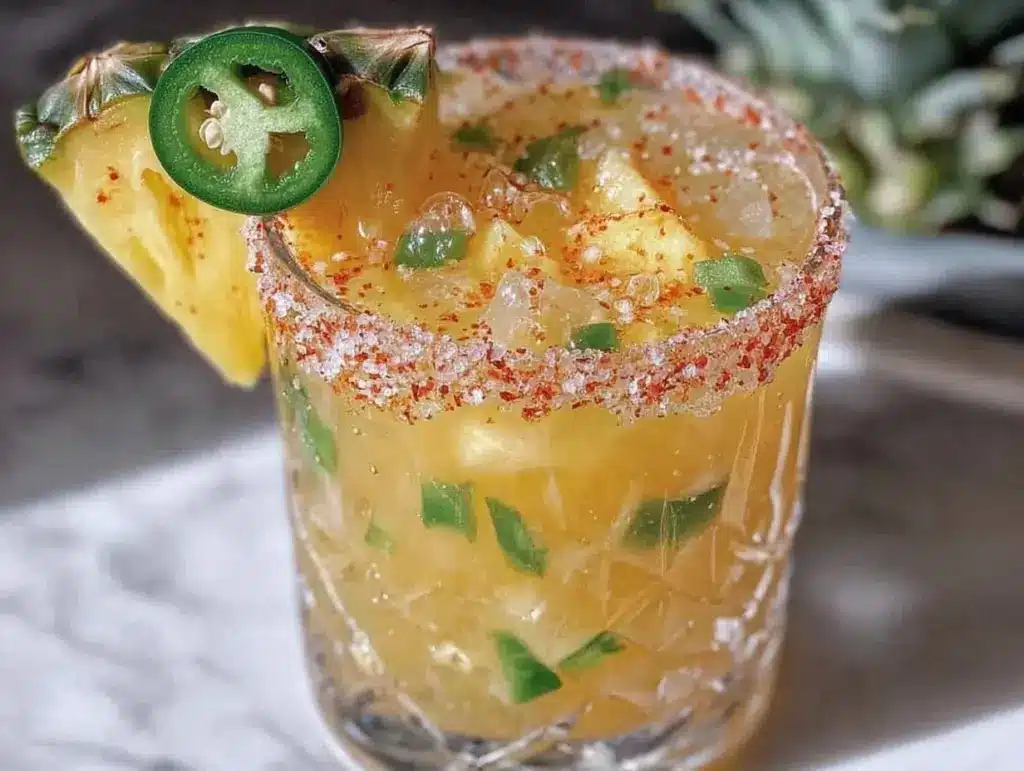 pineapple jalapeño margarita - featured image