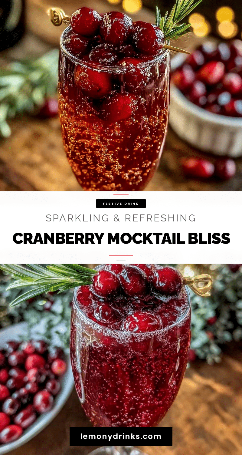 sparkling cranberry mocktail recipe