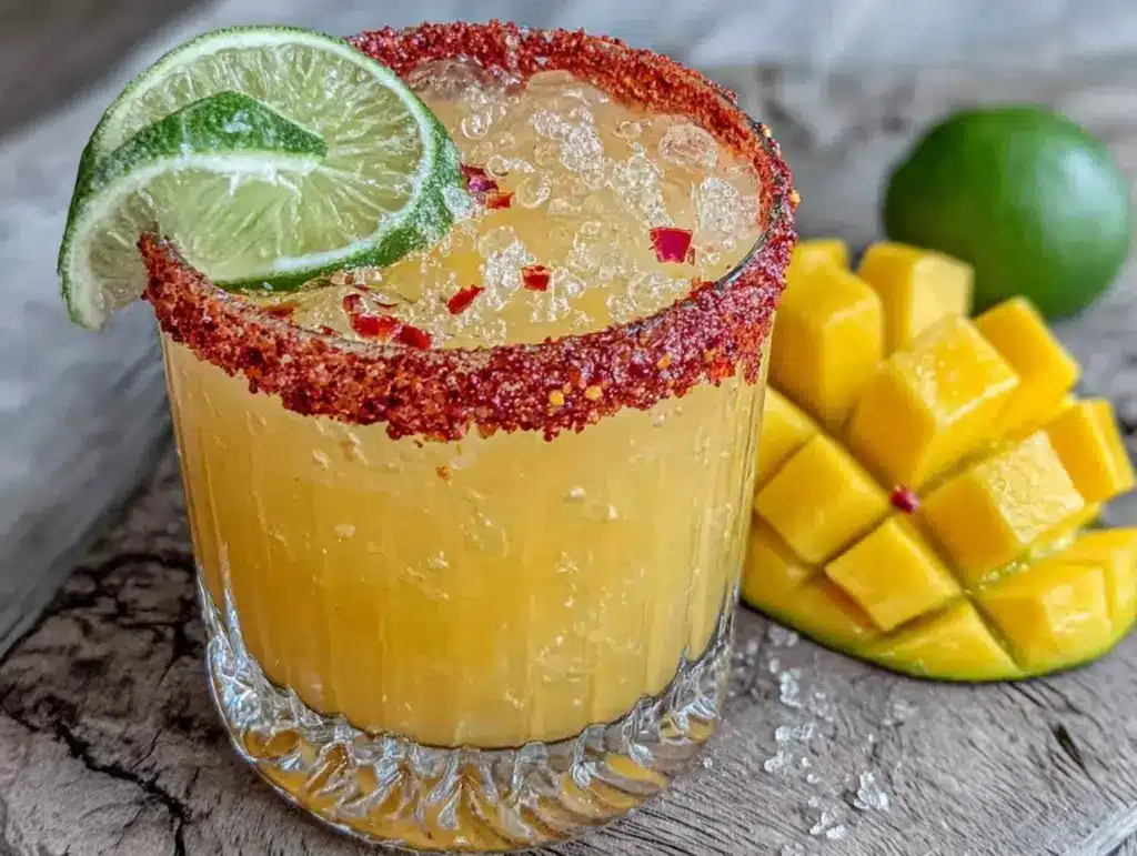 spicy mango margarita - featured image