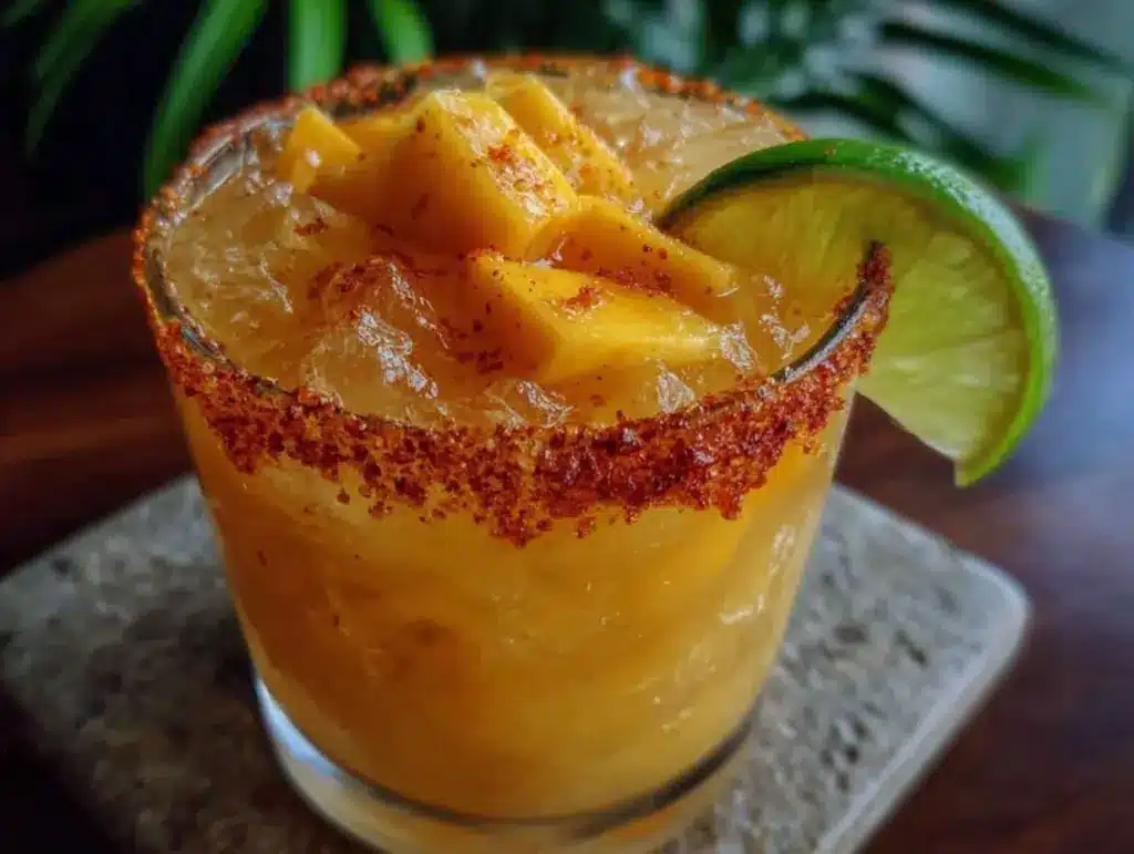 spicy mango margarita - featured image