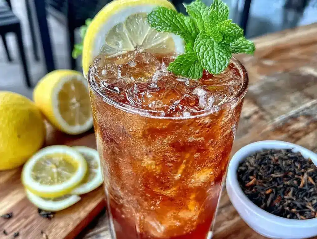 sweet tea bourbon cocktail - featured image