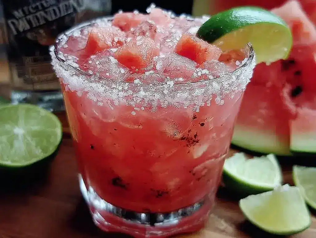 watermelon margarita mocktail - featured image