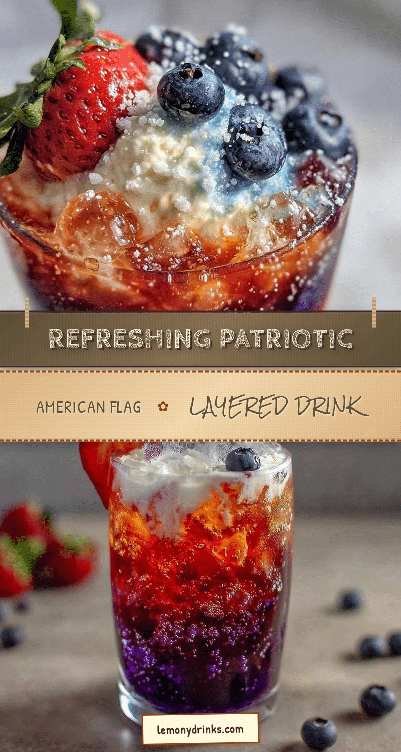 American Flag Layered Drink recipe