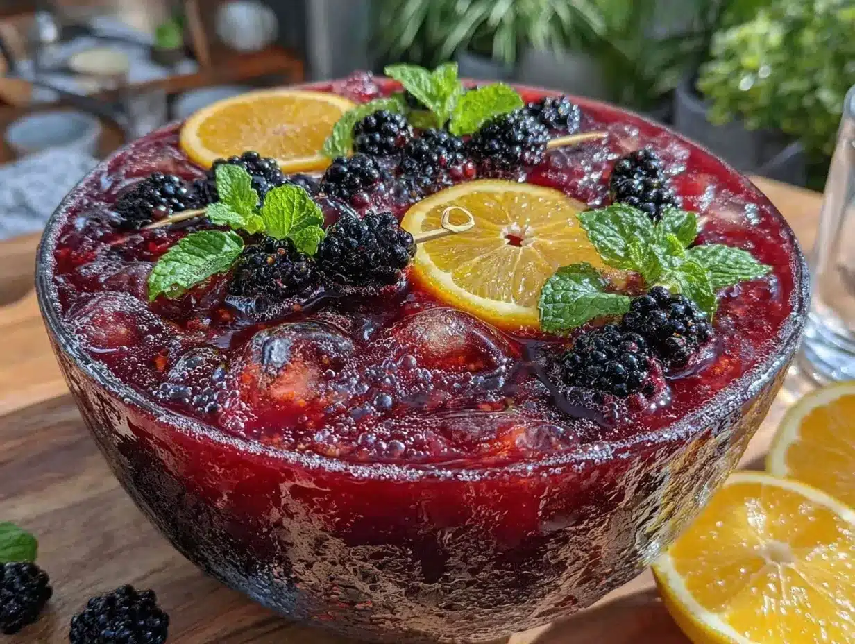 blackberry bourbon bbq punch preparation steps