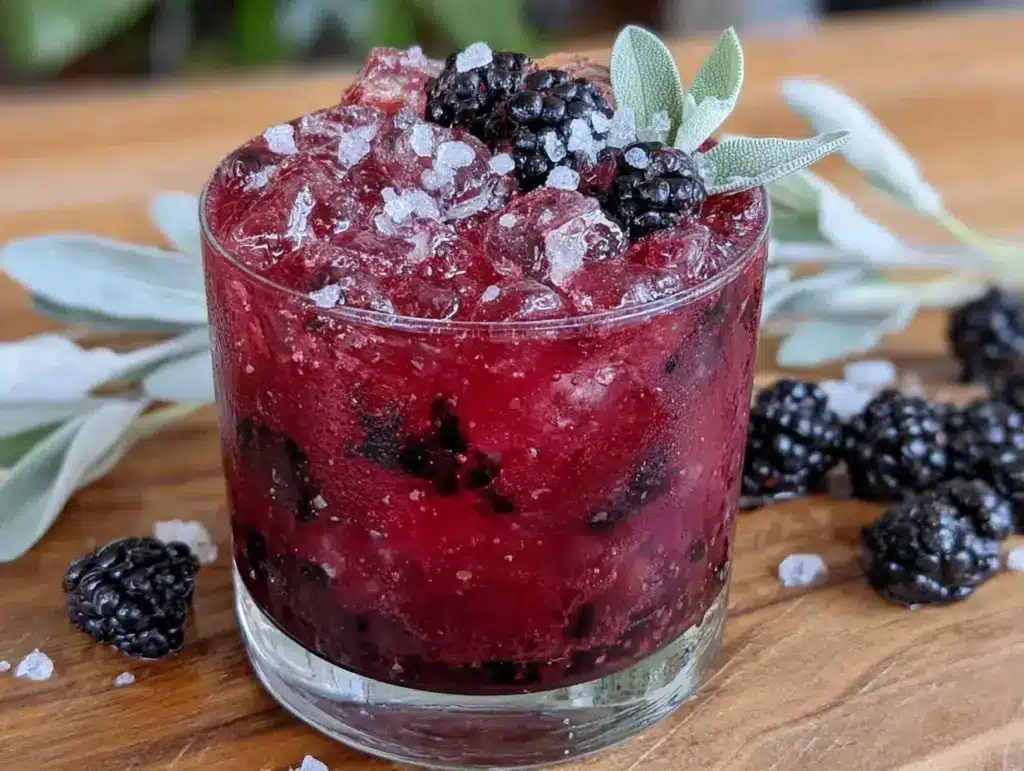 blackberry sage smash mocktail - featured image