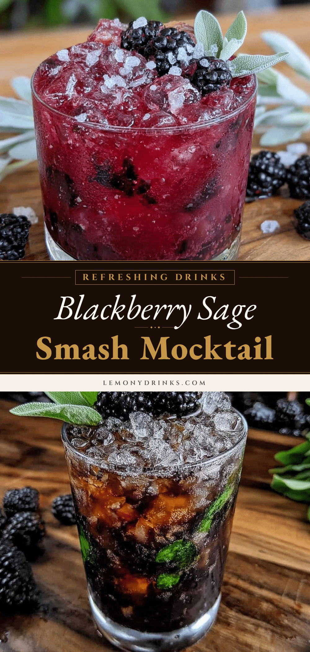 blackberry sage smash mocktail recipe