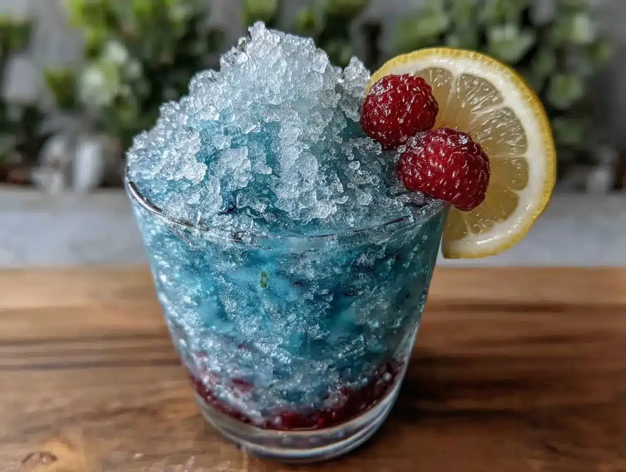 blue raspberry frozen lemonade preparation steps