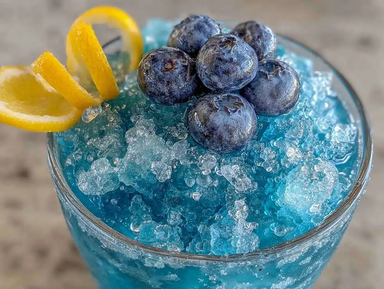 blue raspberry slushie recipe preparation steps