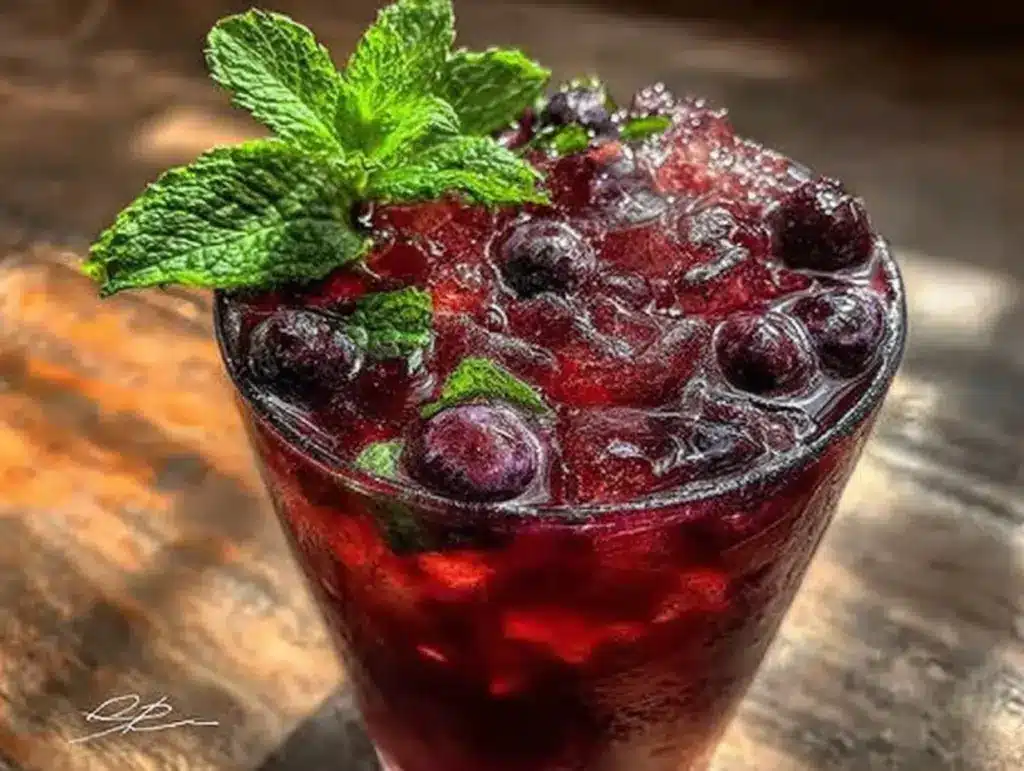 blueberry mint lemonade cooler - featured image