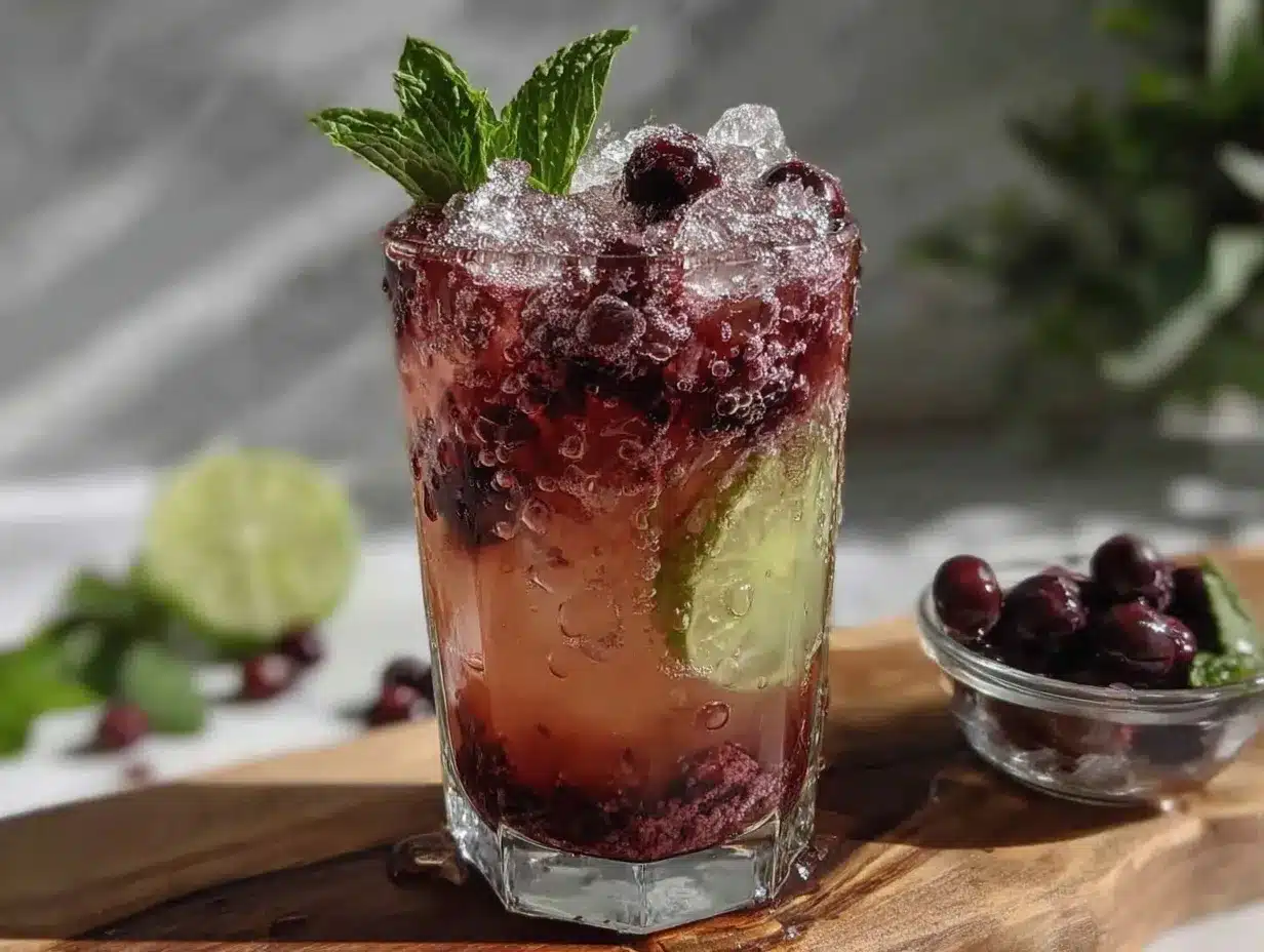 blueberry mint lemonade cooler preparation steps