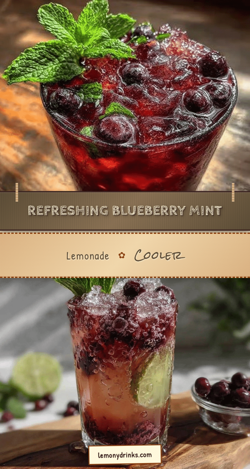 blueberry mint lemonade cooler recipe