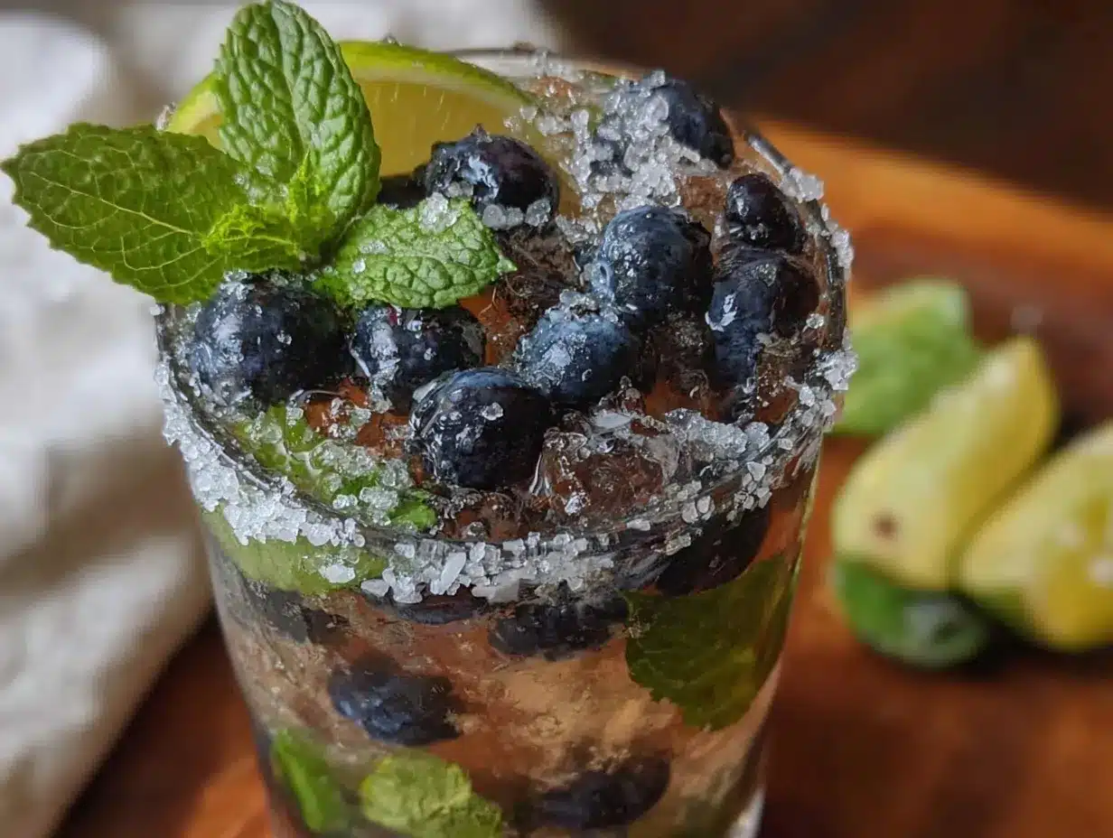 blueberry mint mojito preparation steps