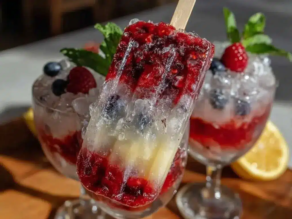 boozy bomb pop popsicle cocktails - featured image