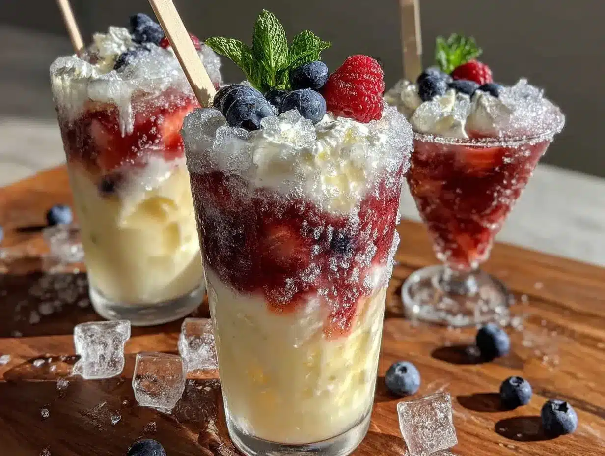 boozy bomb pop popsicle cocktails preparation steps