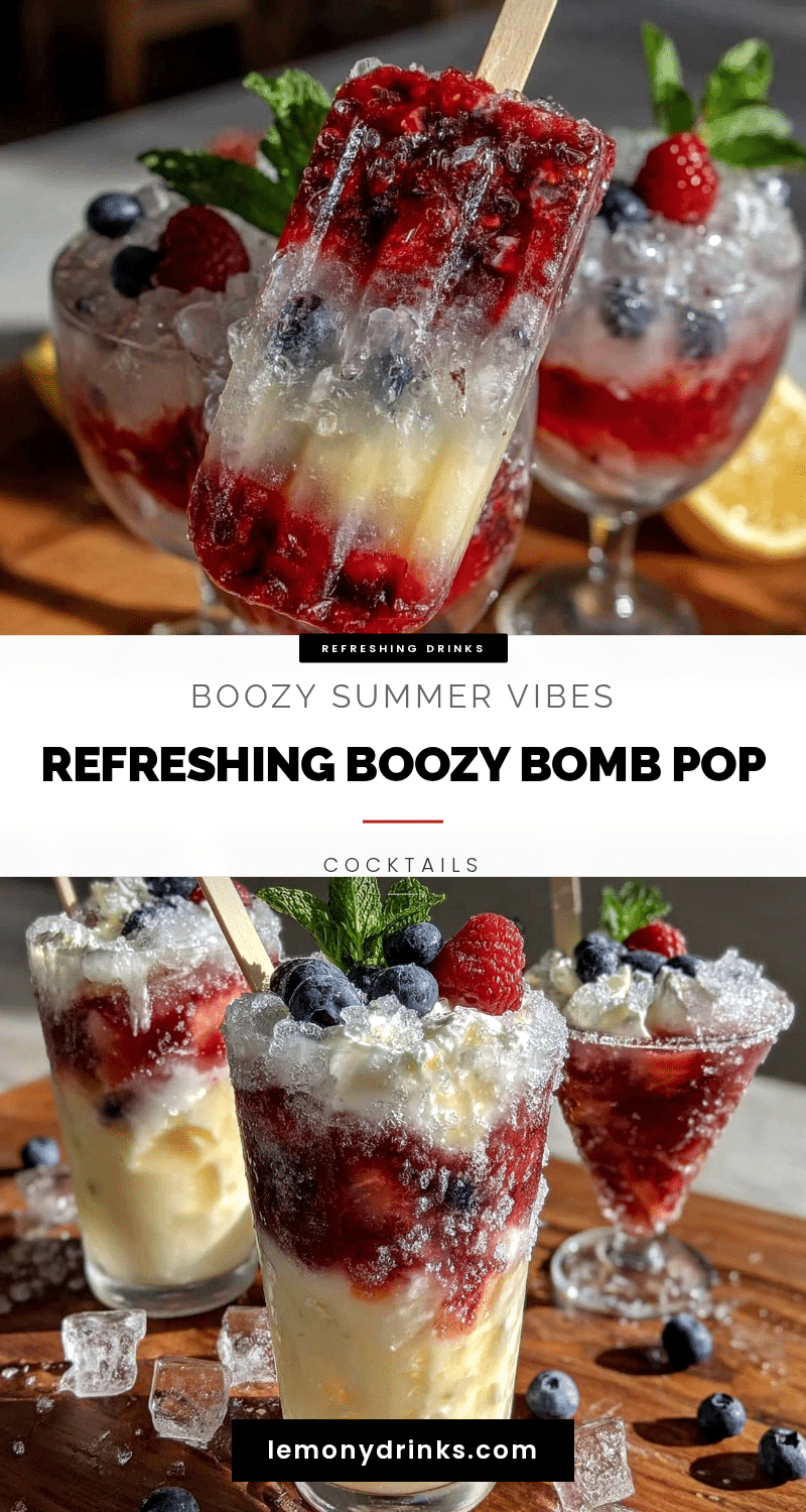 boozy bomb pop popsicle cocktails recipe