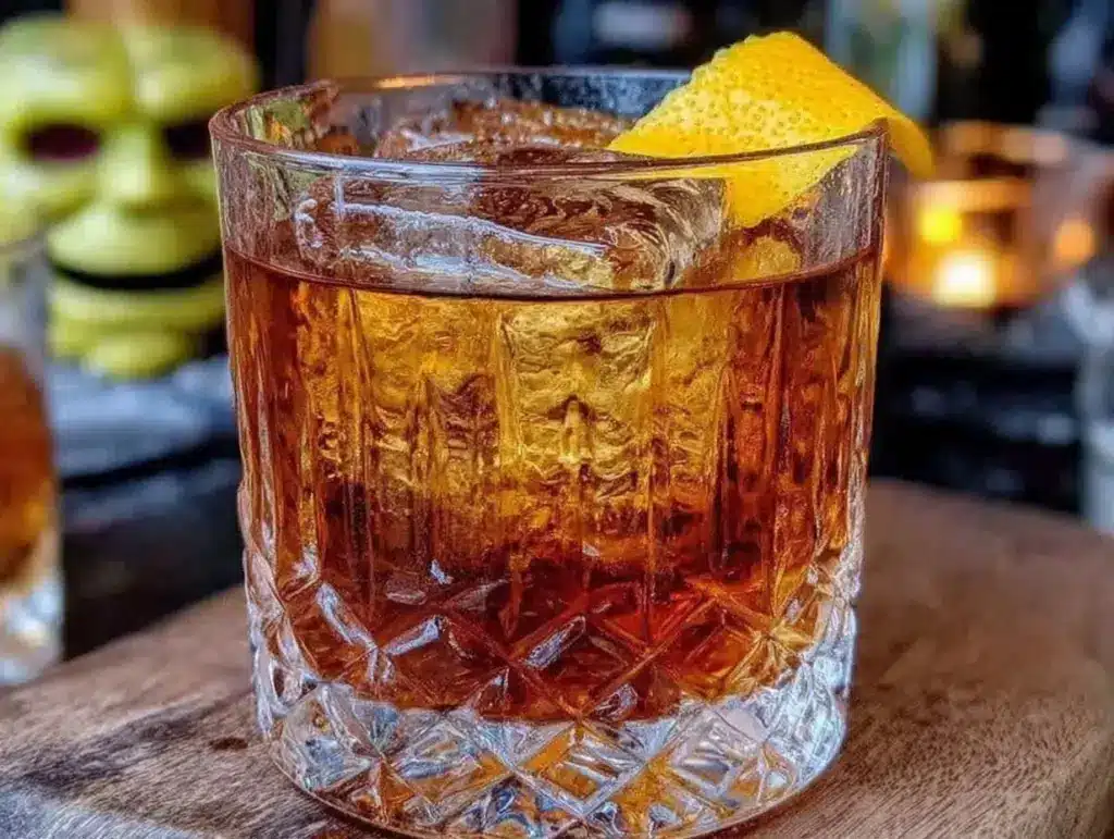 brown butter washed bourbon old fashioned - featured image