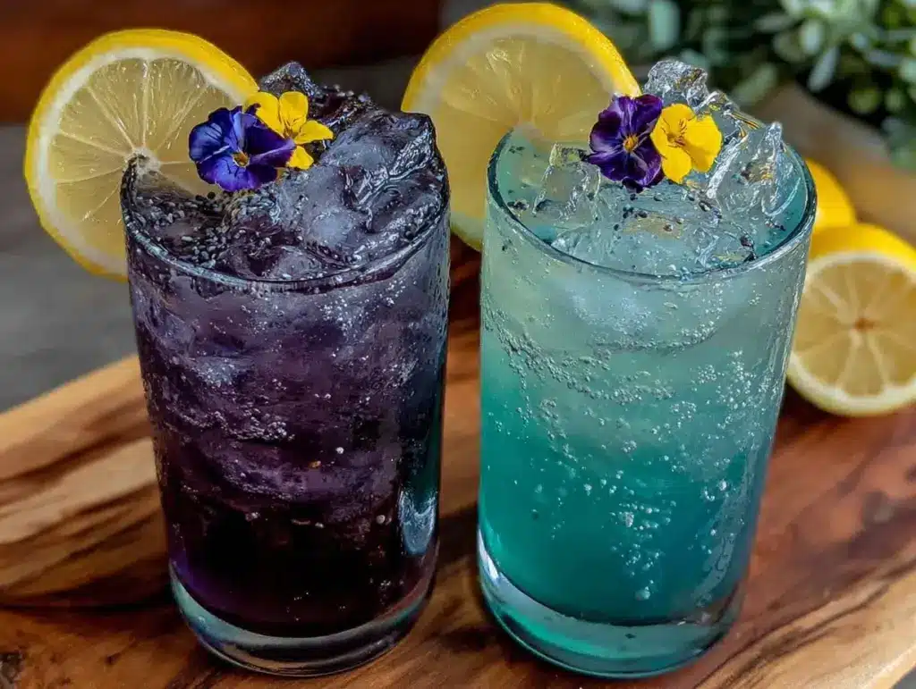 butterfly pea flower lemonade tea - featured image