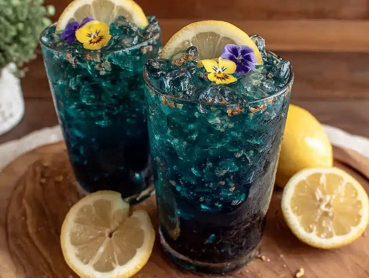 butterfly pea flower lemonade tea preparation steps