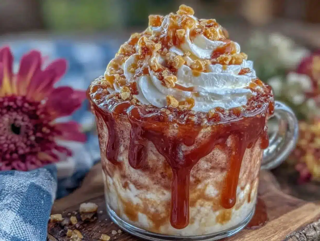 caramel ribbon crunch frappuccino recipe preparation steps