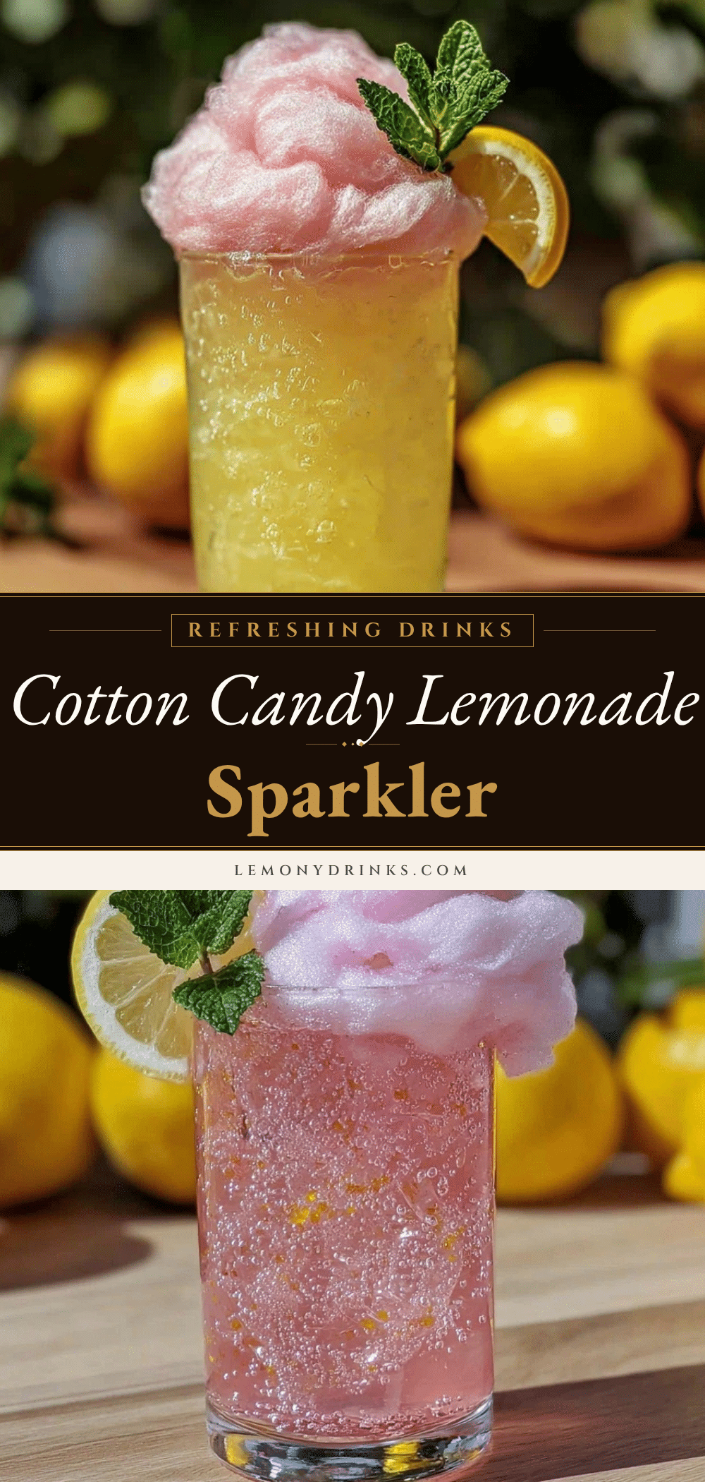 cotton candy lemonade sparkler recipe