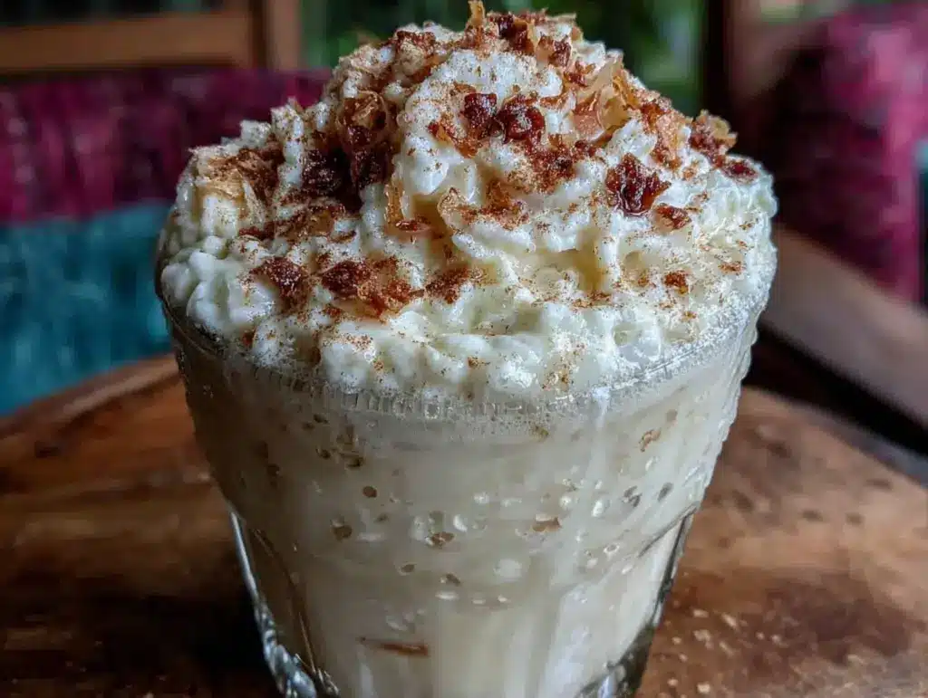 creamy coconut horchata - featured image