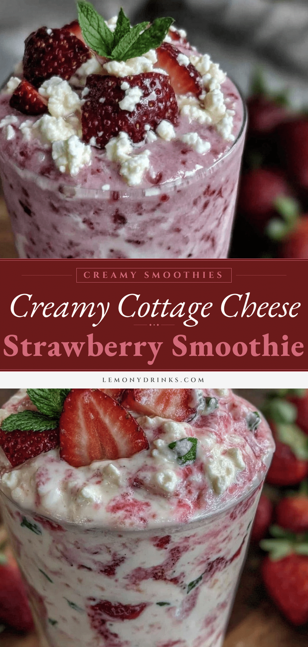 creamy cottage cheese strawberry smoothie recipe
