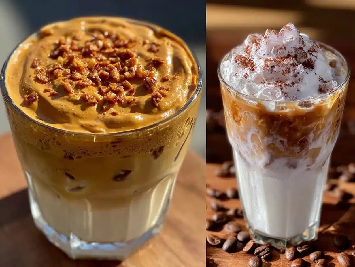 creamy dalgona whipped coffee preparation steps