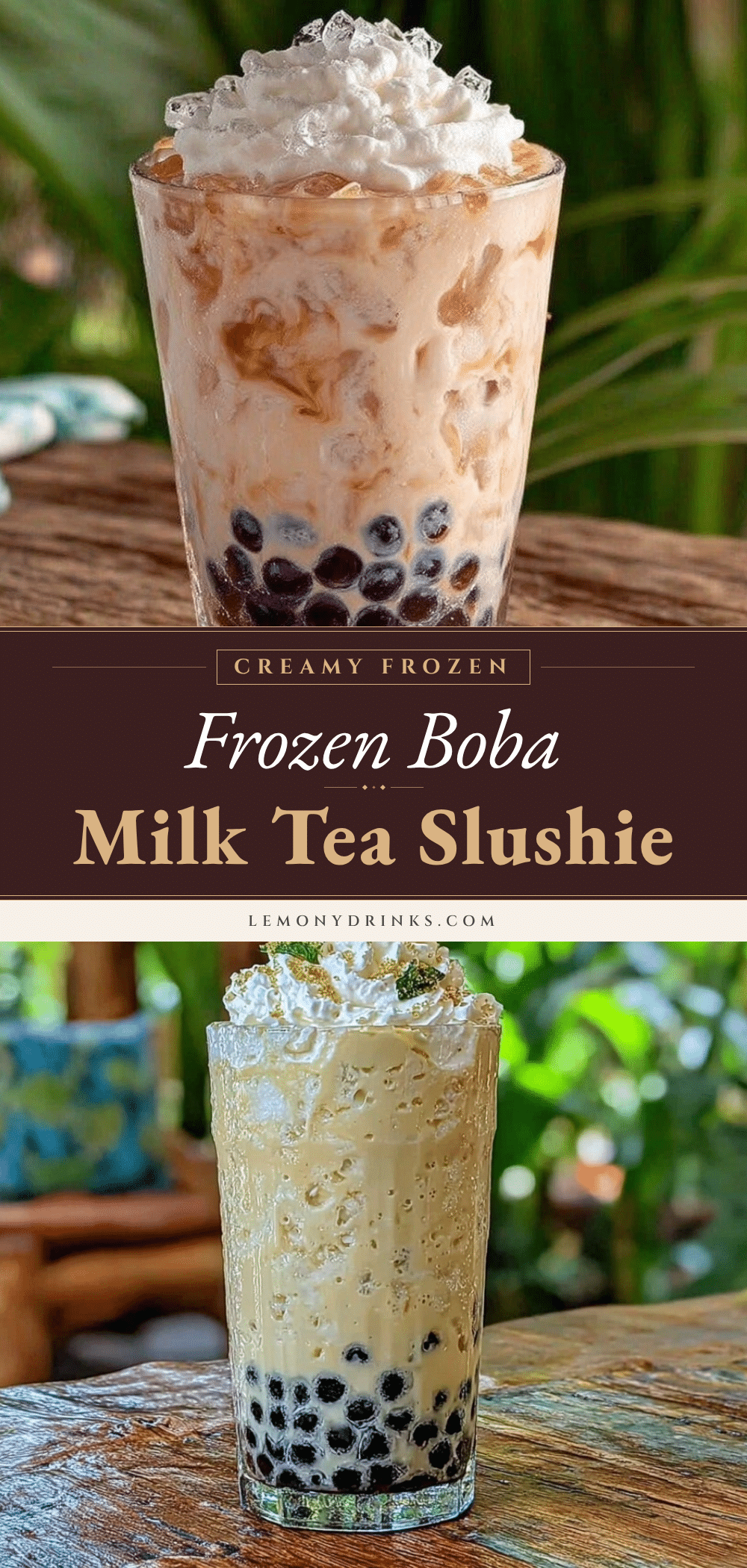 creamy frozen boba milk tea slushie recipe