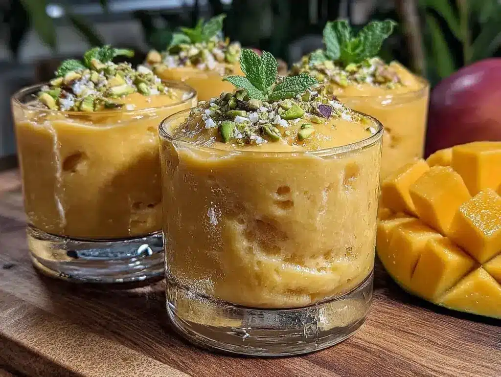 creamy frozen mango lassi popsicle cups - featured image