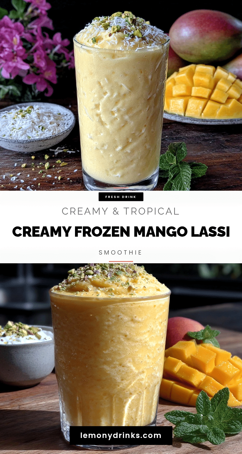 creamy frozen mango lassi smoothie recipe