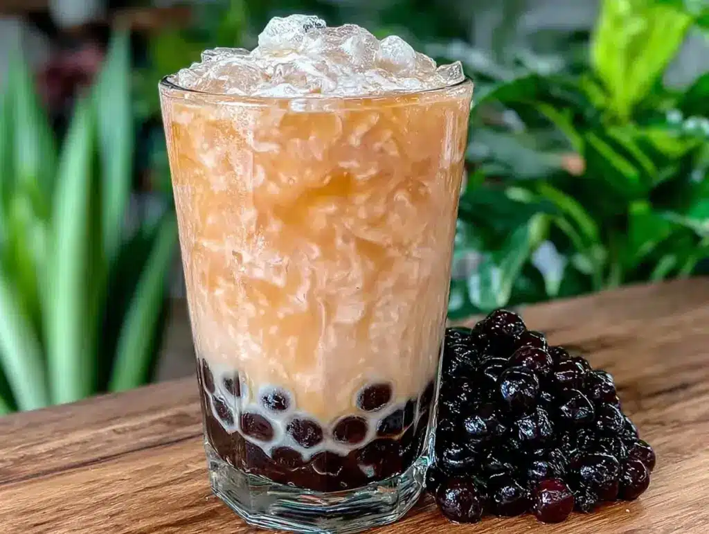 creamy homemade boba milk tea - featured image