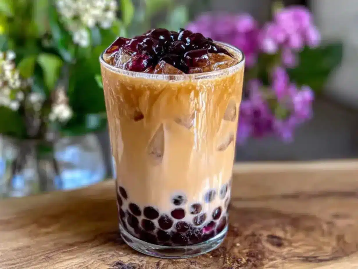 creamy homemade boba milk tea preparation steps