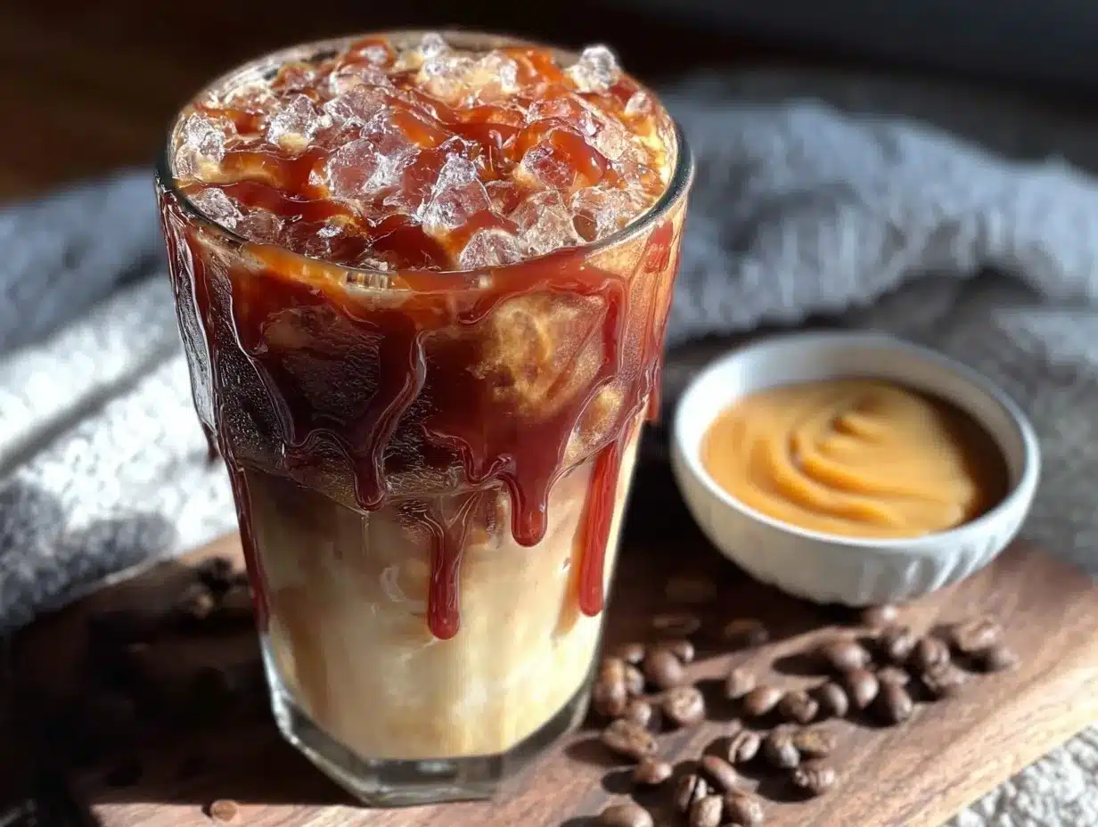 creamy homemade caramel cold foam cold brew preparation steps